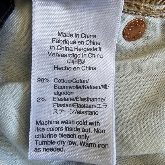 J Crew Denim mini skirt button front copper buttons Cotton 30 stretch - Picture 9 of 10